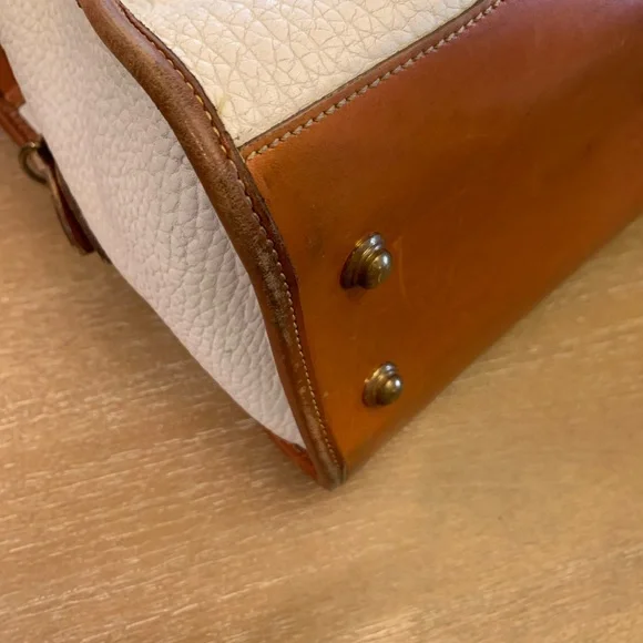 Dooney & Bourke Cream / White and Brown Satchel - Picture 6 of 16